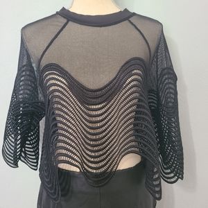 Timeless Ride the Wave Mesh Blouse Size Large‎